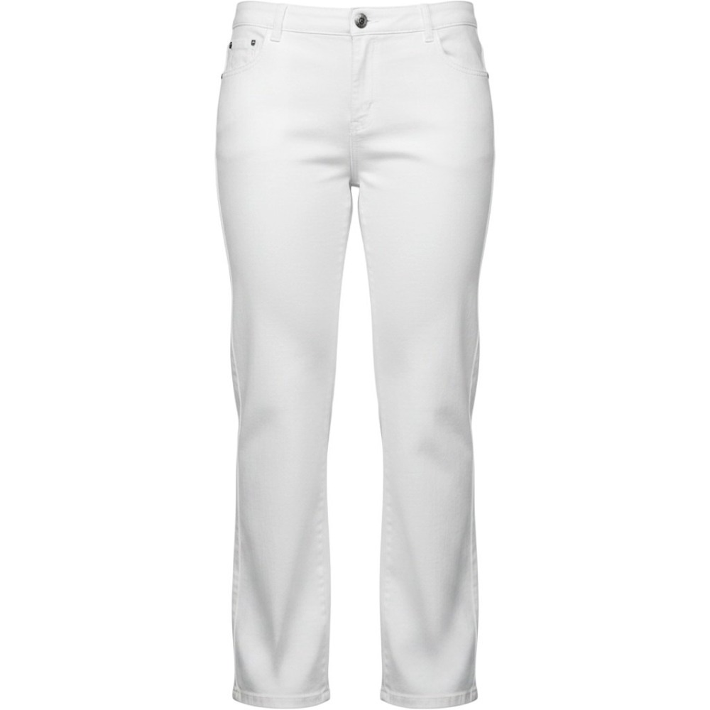 Dream Jeannes Quacker Factory Womens Plus 28W White Bootcut Pants 47"Wx32"In NEW
